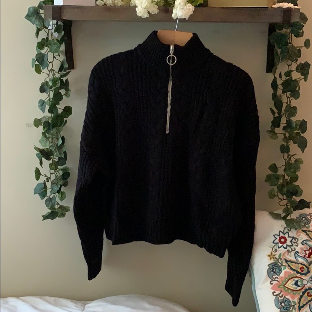 Forever 21 Zip Turtle Neck